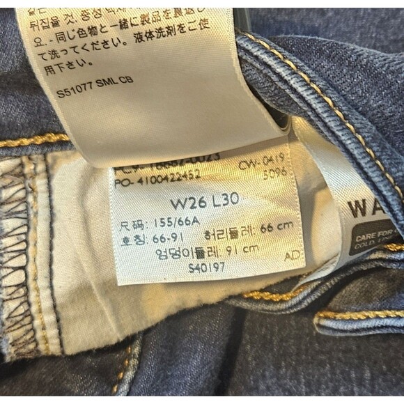 Levi's 721 High Rise Skinny Jeans Blue Women's Size W26 L30 - Picture 5 of 8